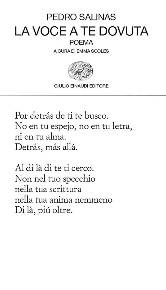 La voce a te dovuta. Testo spagnolo a fronte. Ediz. bilingue - Salinas,  Pedro - Ebook - EPUB2 con Adobe DRM | Feltrinelli