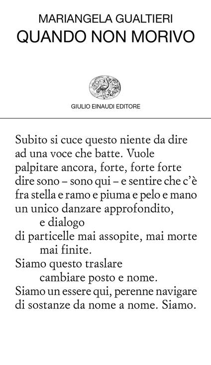 Quando non morivo - Mariangela Gualtieri - ebook