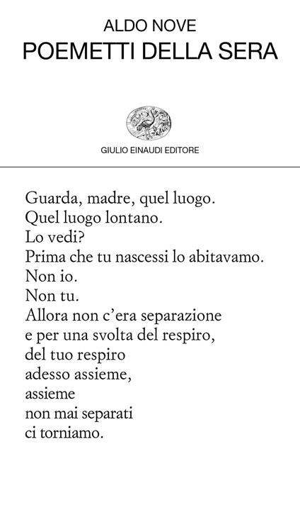 Poemetti della sera - Aldo Nove - ebook