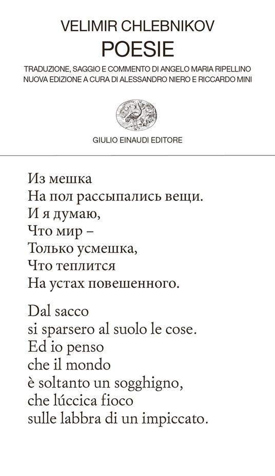 Poesie. Testo originale a fronte - Velimir Chlebnikov,Riccardo Mini,Alessandro Niero,Angelo Maria Ripellino - ebook