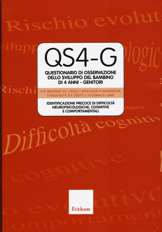 QS4-G. Questionario osservativo sullo sviluppo dei bambini a 4 anni. Genitori - copertina