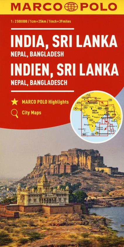 India, Nepal, Bangladesh, Sri Lanka 1:2.500.000 - copertina