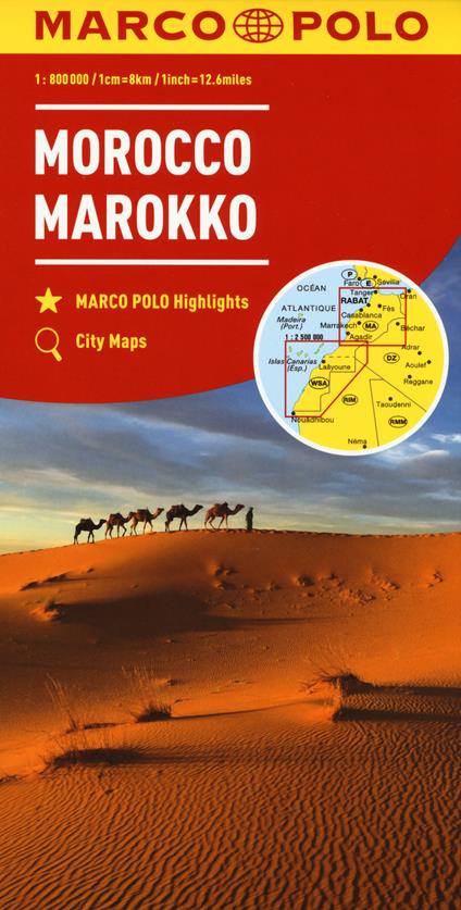 Marocco 1:800.000. Ediz. multilingue - copertina