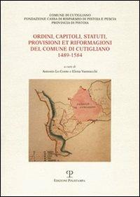 Ordini, capitoli, statuti, provisioni et riformagioni del comune di Cutigliano 1489-1584 - copertina