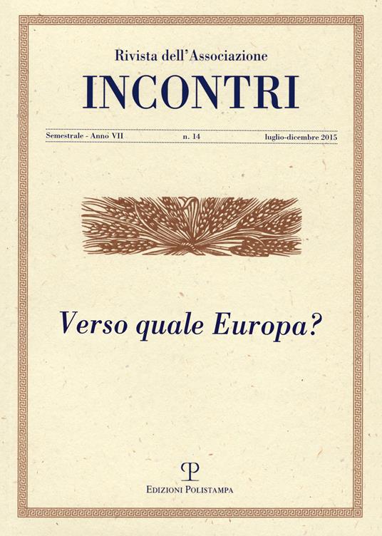 Incontri. Vol. 14 - copertina