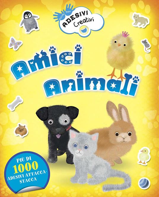 Amici animali. Adesivi creativi. Ediz. illustrata - copertina