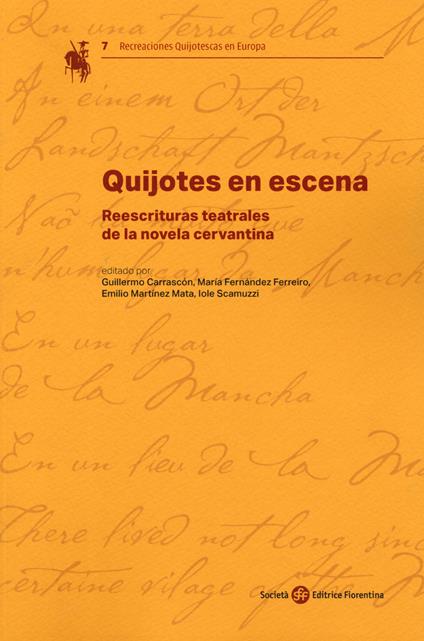 Quijotes en scena. Reescrituras teatrales de la novela cervantina - copertina