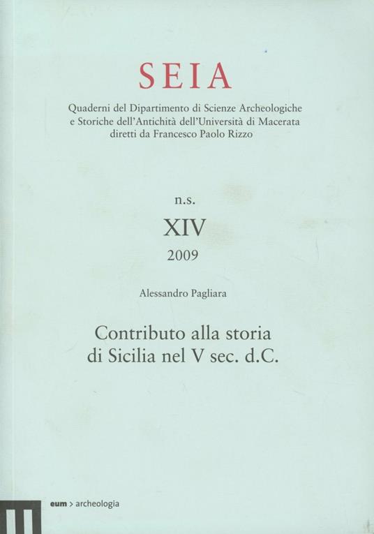 Contributo alla storia di Sicilia nel V sec. d.C. - copertina