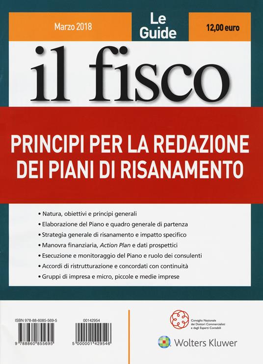 Le guide il fisco (2018). Vol. 1: Principi per la redazione dei piani di risanamento (marzo) - copertina