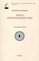 Rerum memorandarum libri - Francesco Petrarca - copertina