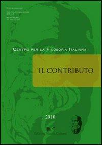 Il contributo (2010). Vol. 3 - Teresa Serra - copertina