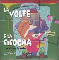 La volpe e la cicogna... e altre favole. Esopo puzzle. Ediz. illustrata. Con 6 puzzle - Elena Giorgio - copertina