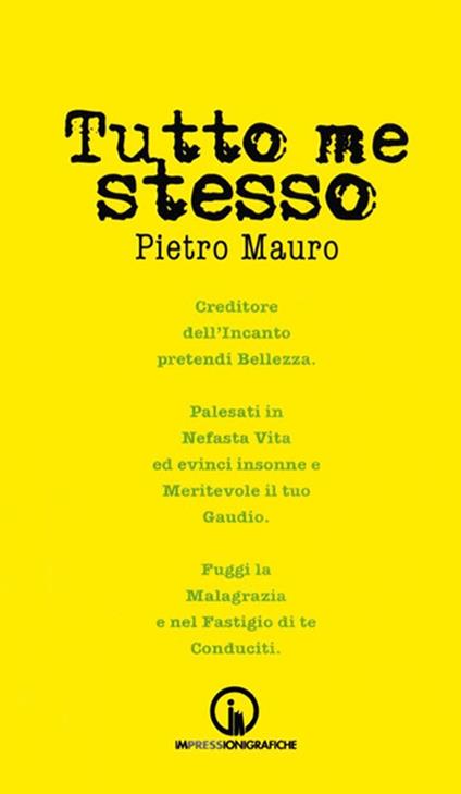 Tutto me stesso - Pietro Mauro - copertina