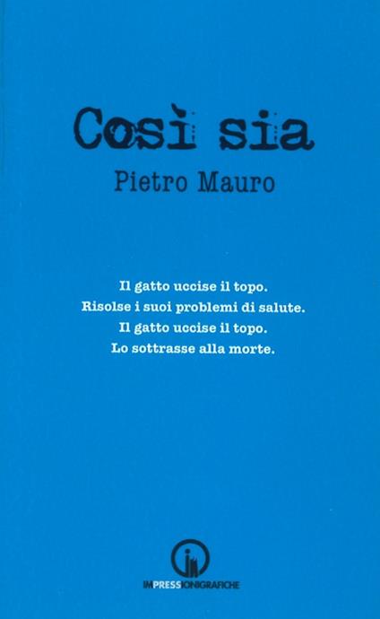 Così sia - Pietro Mauro - copertina