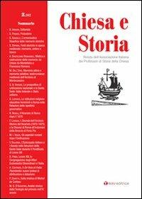 Chiesa e storia. Rivista dell'Associazione Italiana dei Professori di Storia della Chiesa. Vol. 2 - copertina