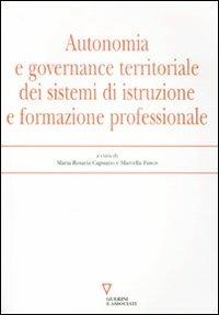 Autonomia e governance territoriale dei sistemi d'istruzione e formazione professionale - copertina