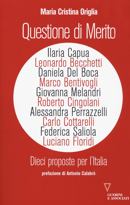 Questione di merito. Dieci proposte per l'italia - copertina