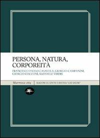 Persona, natura, corporeità - copertina