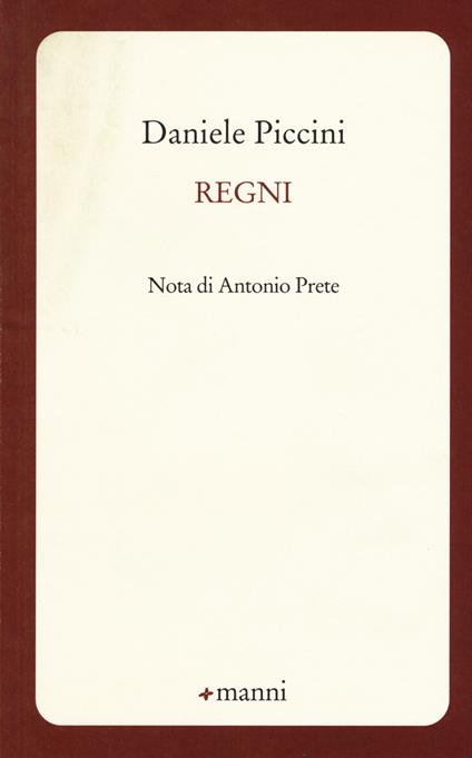 Regni - Daniele Piccini - copertina