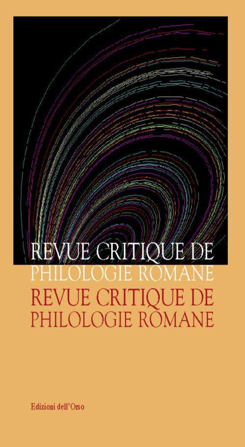 Revue critique de philologie romane (2014). Vol. 15 - copertina