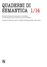 Quaderni di semantica (2014). Vol. 1