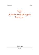 Atti del sodalizio glottologico milanese. Nuova serie (2017). Vol. 12