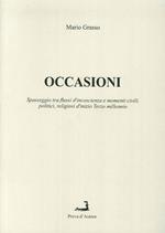 Occasioni. Spasseggio tra flussi d'incoscienza e momenti politici civili religiosi di inizio terzo millennio