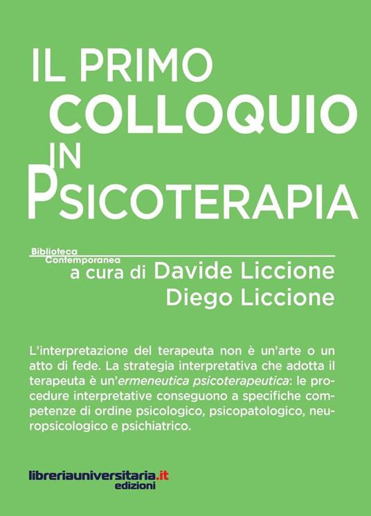 Il primo colloquio in psicoterapia - copertina