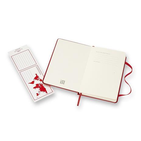 Taccuino Moleskine pocket a righe copertina rigida rosso. Scarlet Red - 4