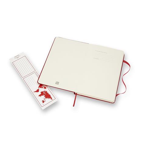 Taccuino Moleskine large a righe copertina rigida rosso. Scarlet Red - 4