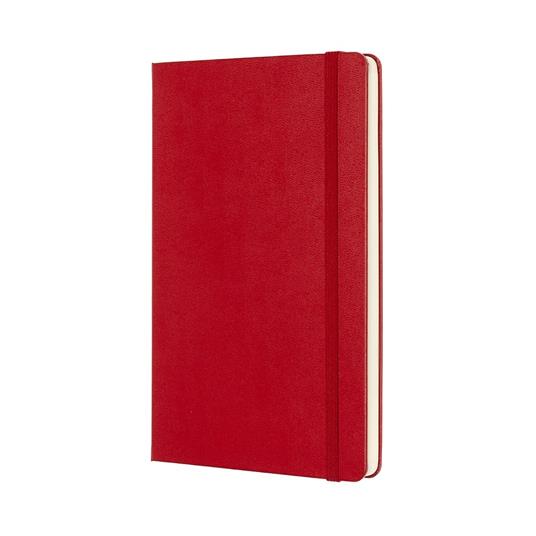 Taccuino Moleskine large a pagine bianche copertina rigida rosso