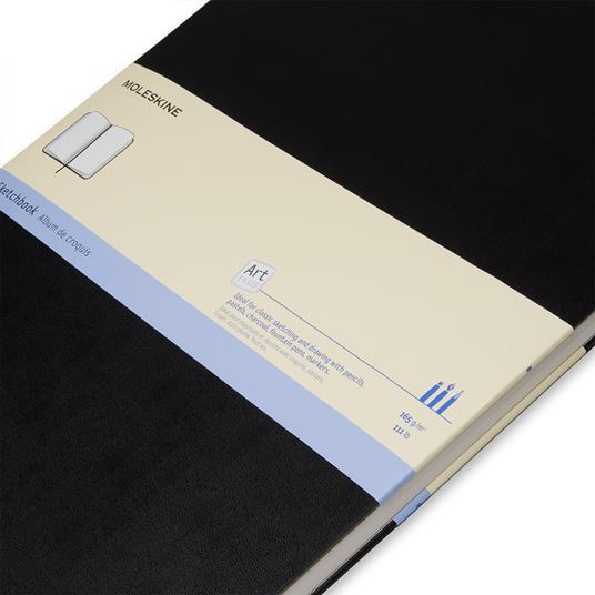 Album per schizzi Art Sketchbook Moleskine A3 copertina rigida nero. Black - 2