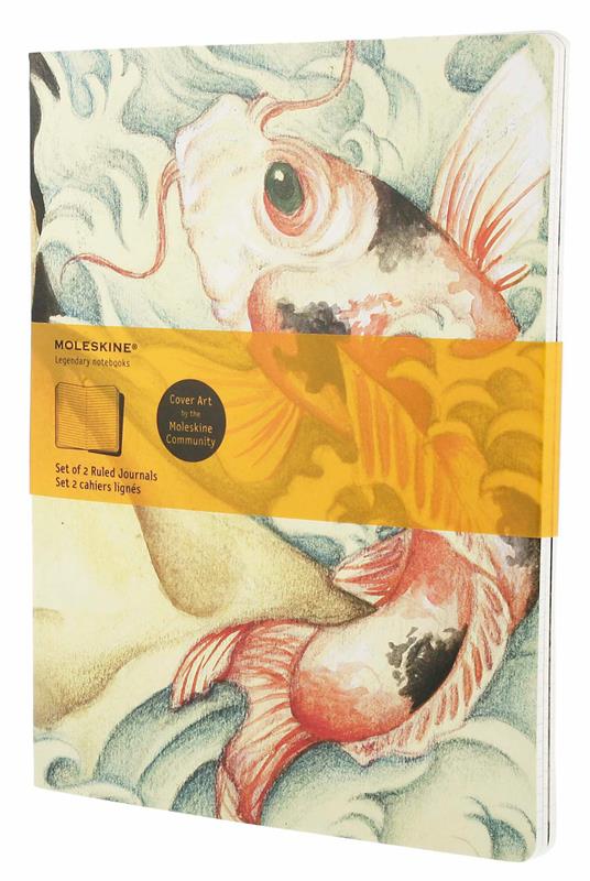 Quaderno Moleskine Cover Art by the Moleskine Community. Journal. Carp Fish Ruled - 6