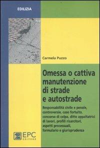 Omessa o cattiva manutenzione di strade e autostrade - Carmela Puzzo - copertina