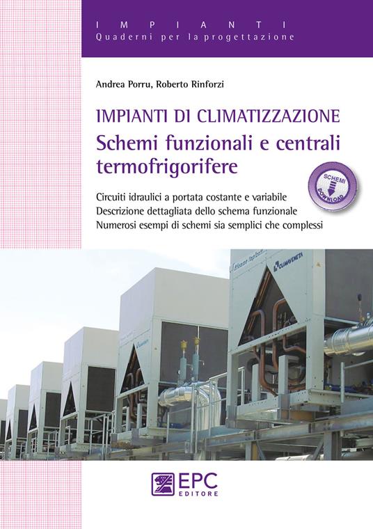 Impianti di climatizzazione. Schemi funzionali e centrali termofrigorifere. Nuova ediz. Con Contenuto digitale per download e accesso on line - Andrea Porru,Roberto Rinforzi - copertina