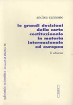 Grandi decisioni della corte costituzionale