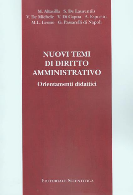 Nuovi temi di diritto amministrativo. Orientamenti didattici - copertina