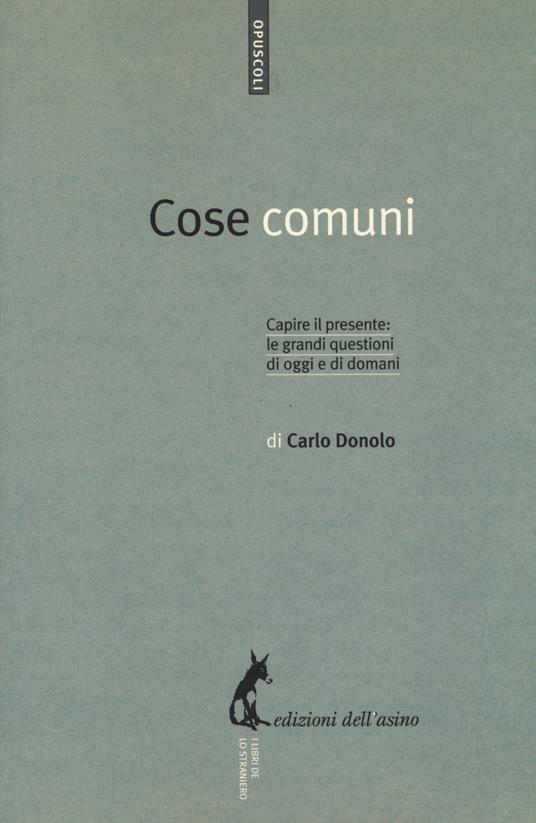 Cose comuni - Carlo Donolo - copertina