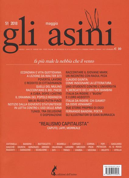 Gli asini. Rivista di educazione e intervento sociale (2018). Vol. 51 - copertina