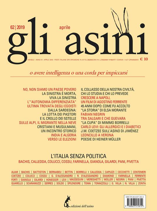 Gli asini. Rivista di educazione e intervento sociale (2019). Vol. 62 - Goffredo Fofi - ebook