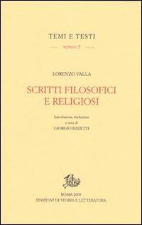 Scritti filosofici e religiosi - Lorenzo Valla - copertina