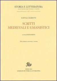 Scritti medievali e umanistici - Scevola Mariotti - copertina