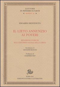 Il lieto annunzio ai poveri. Riflessioni storiche sulla dottrina sociale della Chiesa - Edoardo Benvenuto - copertina