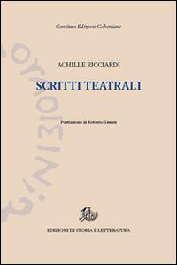 Scritti teatrali - Achille Ricciardi - copertina