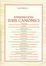 Ephemerides Iuris canonici (2019). Vol. 1