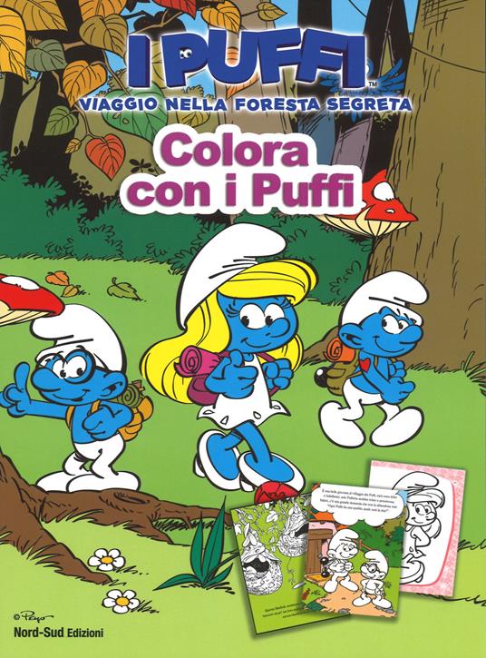 Colora con i puffi. Il villaggio perduto. I puffi. Ediz. a colori - Peyo - copertina