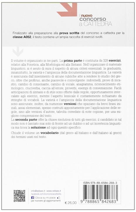 Il nuovo concorso a cattedra. Esercizi di greco per la classe A052. Per la prova scritta del concorso - Enrico Renna - 2