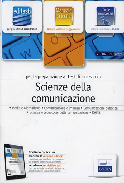 EdiTEST 8. Manuale. Scienze della comunicazione. Per la preparazione ai test di ammissione. Con espansione online - copertina