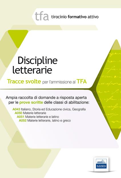 2 TFA. Discipline letterarie. Prova scritta per le classi A043, A050, A051, A052 - copertina