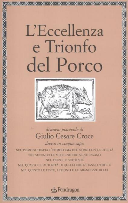 L' eccellenza e trionfo del porco - Giulio Cesare Croce - copertina